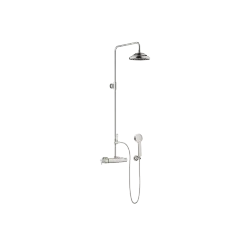 MADISON Showerpipe con termostato de ducha - Platino - Set que contiene 3 artículos