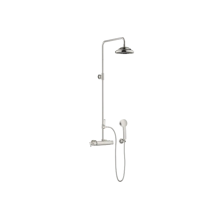 MADISON Showerpipe with shower thermostat - Platinum - Set containing 3 articles