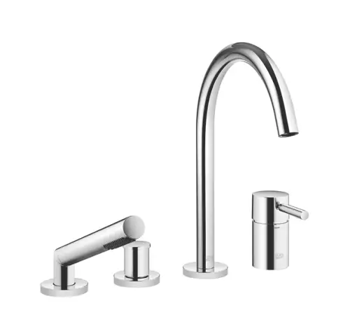 META Bath shower set for bath rim or tile edge installation - Brushed Dark Bronze (PVD) - 27 632 661-43 0050