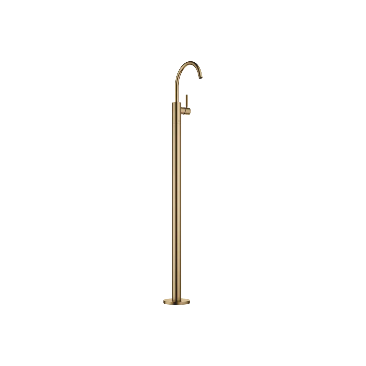 META Single-lever basin mixer with stand pipe without pop-up waste - Brushed Dark Brass - 22 584 661-39