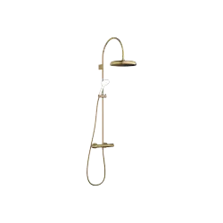 COYA Showerpipe with shower thermostat without hand shower 300 mm - Brushed Dark Brass (PVD) - 34 465 404-39 0050