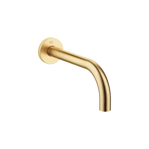 Wall-mounted basin spout without pop-up waste - Brushed Durabrass (23kt Gold) - 13 800 882-28