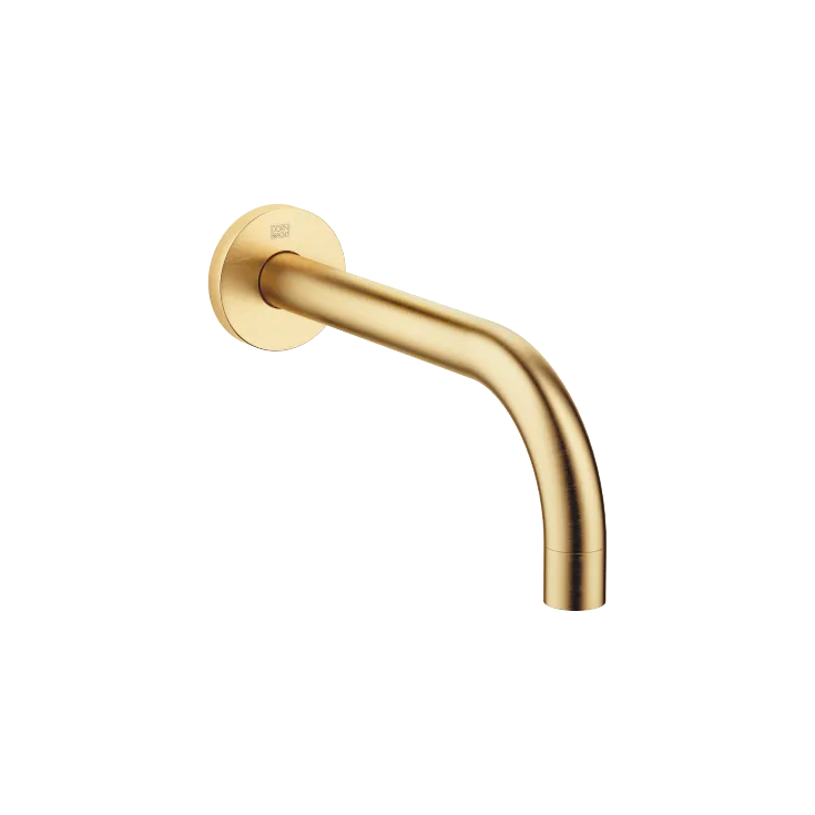 Waschtisch-Wand-Auslauf ohne Ablaufgarnitur - Messing gebürstet (23kt Gold) - 13 800 882-28