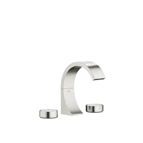 CYO Mélangeur lavabo à 3 trous avec garniture d'écoulement - Platine brossé - Set contenant 2 articles