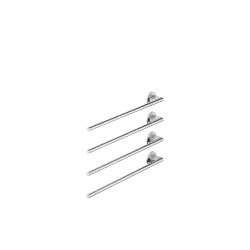 Towel warmer , 4-fold , projection left , without control element - Brushed Chrome - 83 304 979-93
