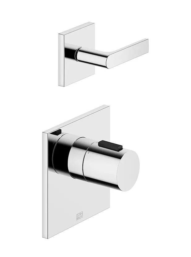 IMO Thermostat module with 1 valve - Brushed Light Gold - Set containing 2 articles