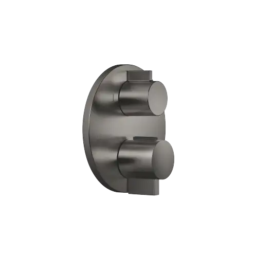 Thermostat à encastrer avec réglage de débit et inverseur 2 voies intégré - Dark Platinum brossé - 36 426 970-99 0010