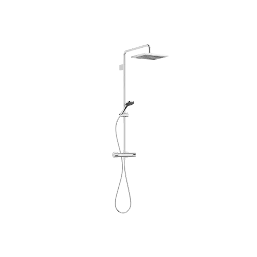 SERIES SPECIFIC Colonne de douche avec thermostat de douche 300 x 240 mm - Chrome - Set contenant 2 articles