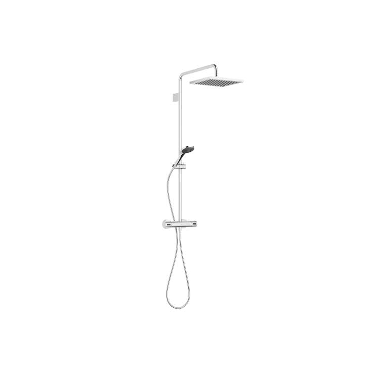 SERIES SPECIFIC Showerpipe with shower thermostat - Chrome - Set containing 2 articles