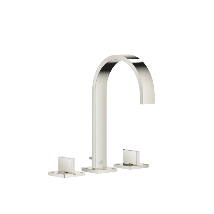 MEM Three-hole basin mixer with pop-up waste - Platinum - 20 713 782-08