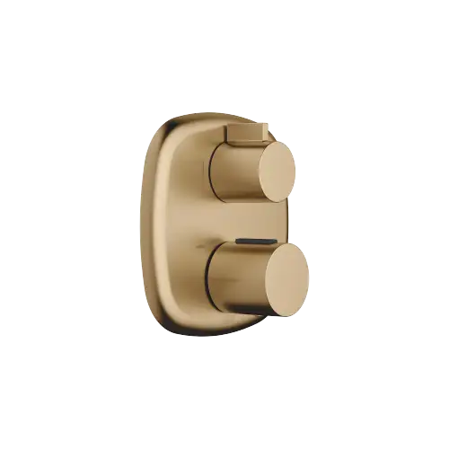 COYA Thermostat à encastrer avec réglage de débit et inverseur 2 voies intégré - Dark Brass brossé (PVD) - 36 426 404-39