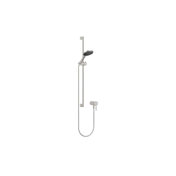 Concealed single-lever mixer with integrated shower connection with shower set - Brushed Platinum - Set containing 2 articles