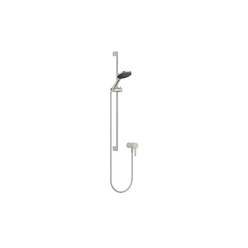 Concealed single-lever mixer with integrated shower connection with shower set - Brushed Platinum - Set containing 2 articles