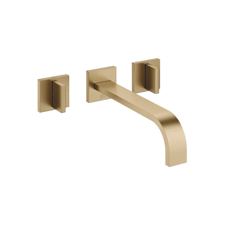 MEM Wall-mounted basin mixer without pop-up waste - Brushed Dark Brass - 36 717 782-39
