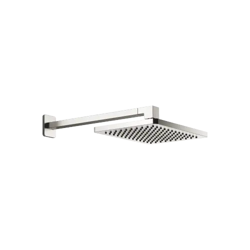 Regenbrause mit Wandanbindung 300 x 240 mm - Platin gebürstet - 28 763 710-06