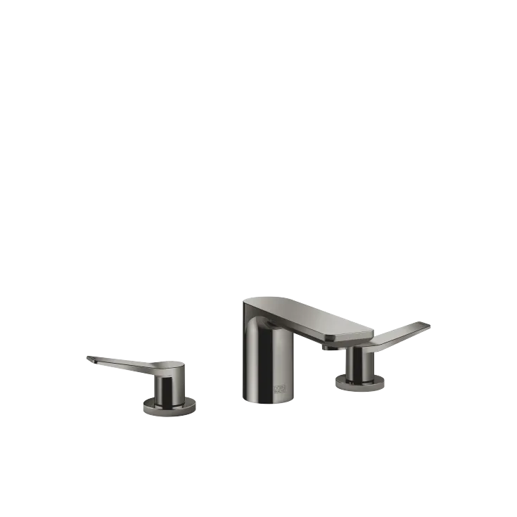 LISSÉ Dark Chrome Washstand faucets: Three-hole basin mixer with pop-up ...