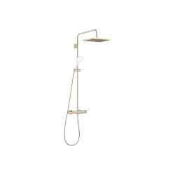 Showerpipe con termostato doccia senza doccetta FlowReduce 300 x 240 mm - Champagne spazzolato (Oro 22k) - 34 463 980-46