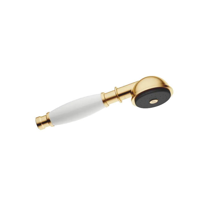 MADISON Metal hand shower with porcelain insert (white) - Brushed Durabrass (23kt Gold) - 28 002 970-28