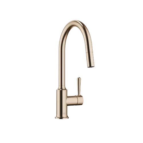 VAIA Single-lever mixer pull-down with spray function - Brushed Champagne (22kt Gold) - 33 870 809-46 0010