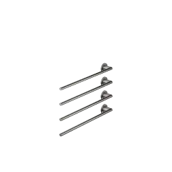 Towel warmer , 4-fold , projection left , without control element - Dark Chrome - 83 304 979-19