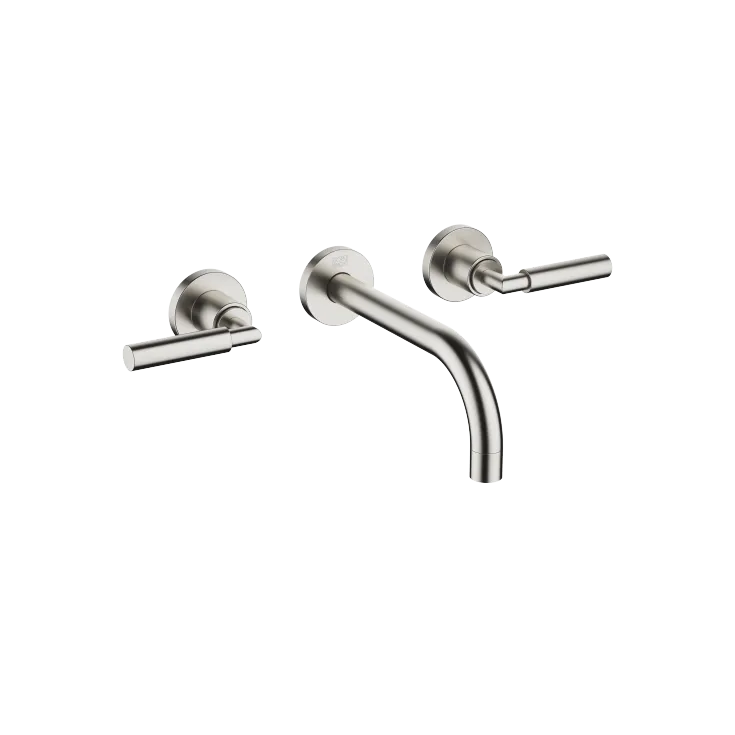 TARA Wall-mounted three-hole lavatory mixer without drain - Brushed Platinum - 36 712 882-06 0010