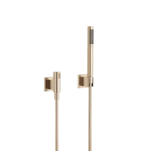 Hand shower set with individual rosettes with volume control FlowReduce - Brushed Champagne (22kt Gold) - 27 809 985-46 0010