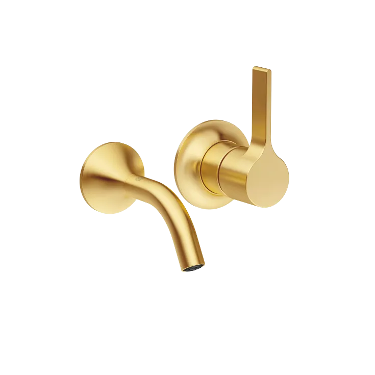 VAIA Waschtisch-Wand-Einhandbatterie ohne Ablaufgarnitur - Messing gebürstet (23kt Gold) - 36 867 809-28