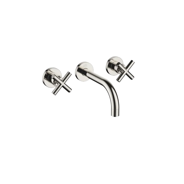 TARA Wall-mounted basin mixer without pop-up waste - Platinum - 36 707 892-08