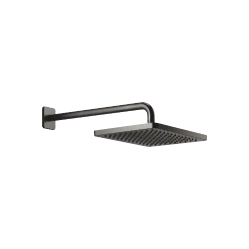 Regenbrause mit Wandanbindung FlowReduce 300 x 240 mm - Dark Platinum gebürstet - 28 767 710-99