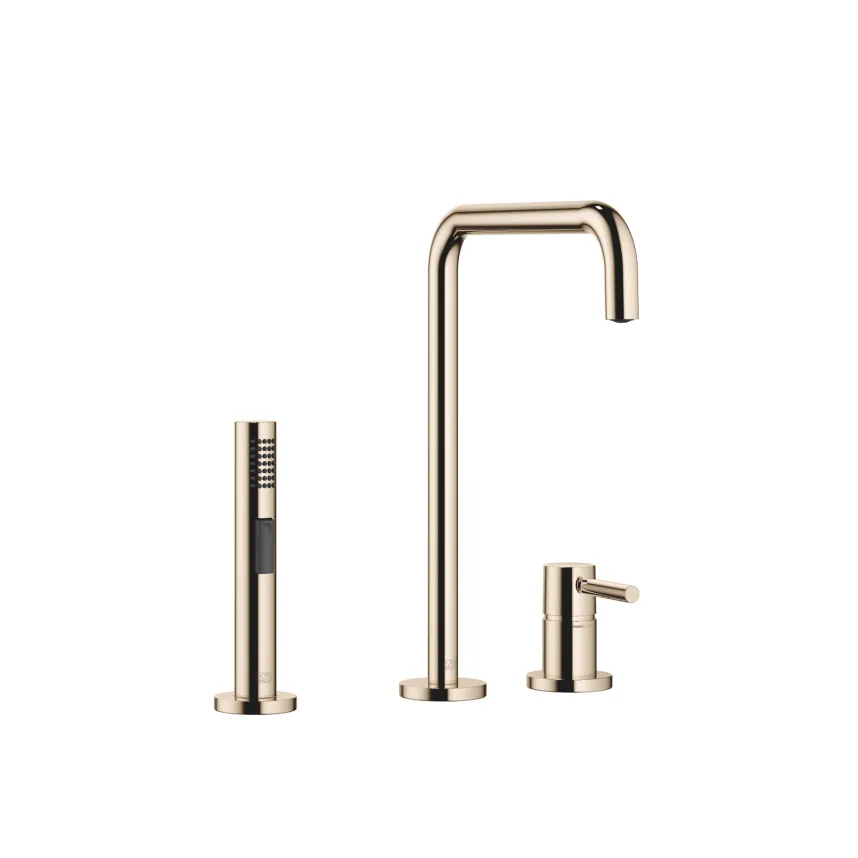 META SQUARE Champagne (22kt Gold) Kitchen faucets Twohole mixer with