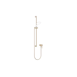 Concealed single-lever mixer with integrated shower connection with shower set without hand shower - Brushed Champagne (22kt Gold) - 36 110 970-46