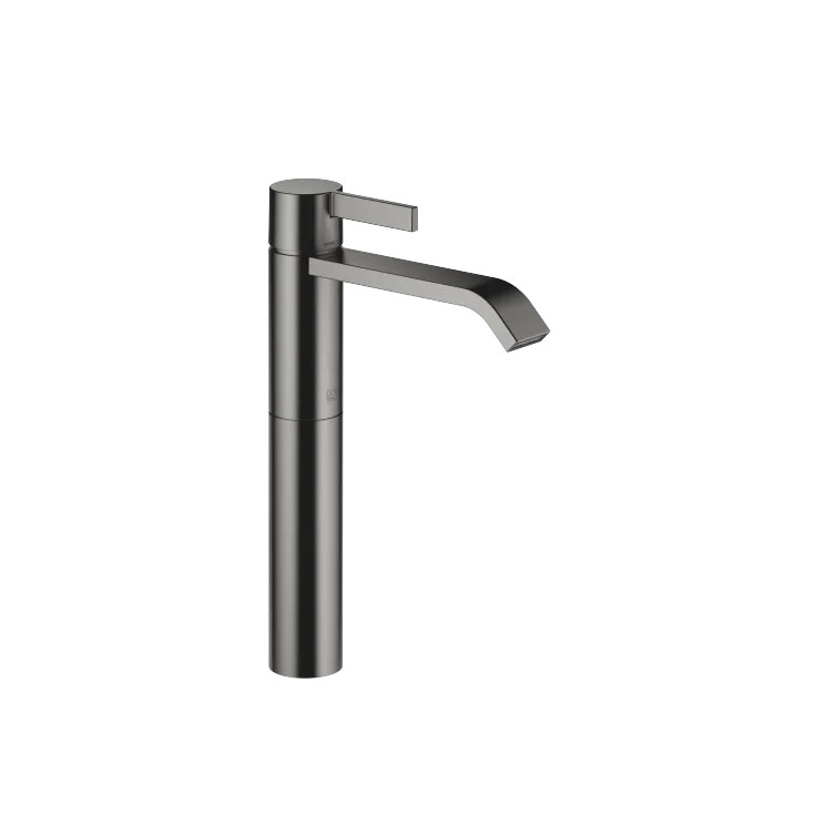 IMO Miscelatore monocomando lavabo con base rialzata senza piletta - Dark Platinum spazzolato - 33 537 671-99