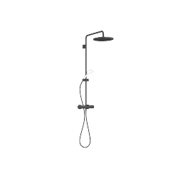 Showerpipe with shower thermostat without hand shower - Matte Black - 34 460 979-33