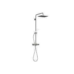 Showerpipe with shower thermostat without hand shower 300 x 240 mm - Dark Chrome - 34 459 980-19