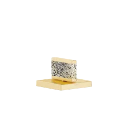Manopola Nature Squared Eggshell Snakeskin Black - Ottone spazzolato (Oro 23k) - XV-01 4634