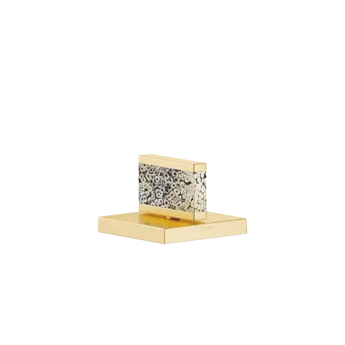 Handle Nature Squared Eggshell Snakeskin Black - Brushed Durabrass (23kt Gold) - XV-01 4634
