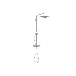 Exposed shower set with shower thermostat without hand shower 11-3/4" x 9-1/2" - Brushed Platinum - 34 459 980-06 0010