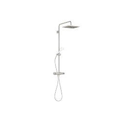 Showerpipe with shower thermostat without hand shower - Brushed Platinum - 34 459 980-06 0010