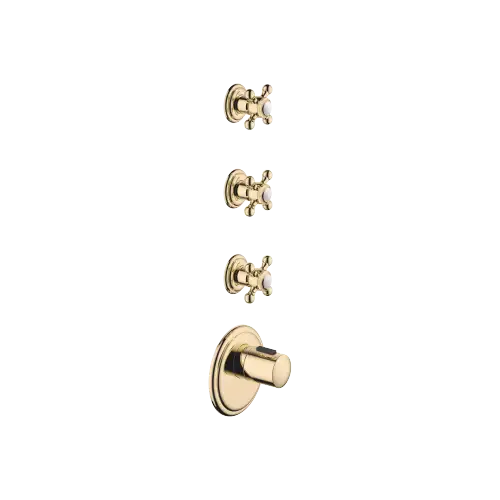 MADISON xTOOL Thermostatmodul mit 3 Ventilen - Messing (23kt Gold) - Set aus 4 Artikeln