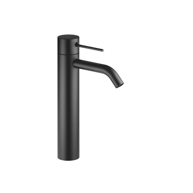 META META SLIM Single-lever basin mixer with raised base without pop-up waste - Matte Black - 33 537 662-33