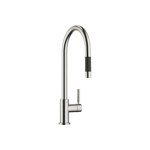 TARA Miscelatore monocomando ad estrazione Pull-down con funzione doccetta - Platinato spazzolato - 33 870 888-06