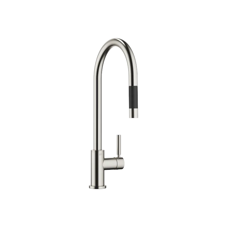 TARA Miscelatore monocomando ad estrazione Pull-down con funzione doccetta - Platinato spazzolato - 33 870 888-06