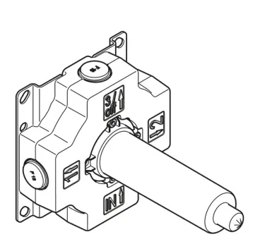 Wall mounted three-way diverter - 35 203 970-90 0010