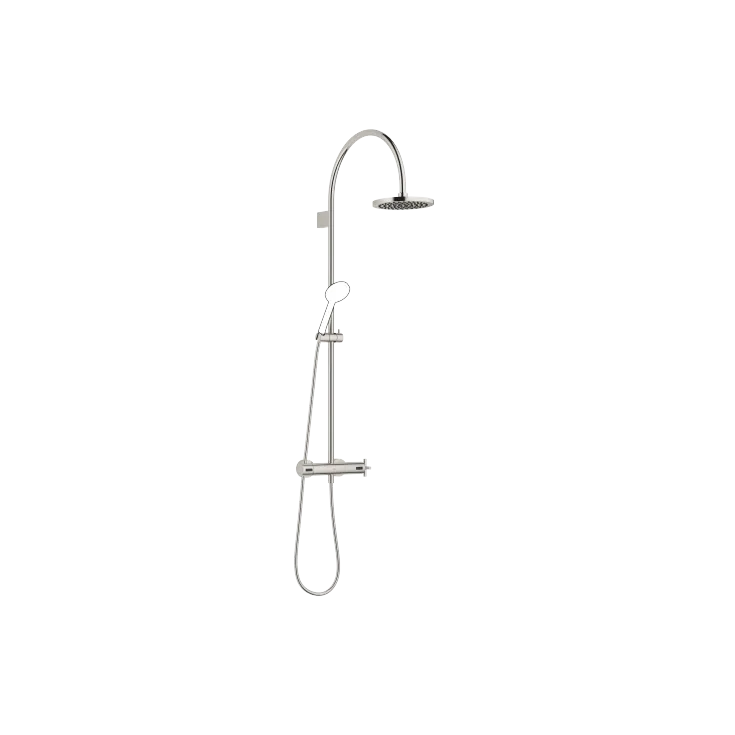 TARA Shower pipe with shower thermostat without hand shower 220 mm - Platinum - 34 458 892-08 0050