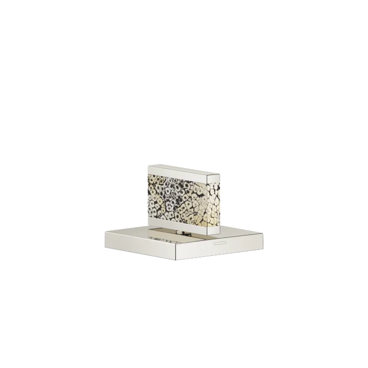 Manopola Nature Squared Eggshell Snakeskin Black - Platinato - XV-01 4759