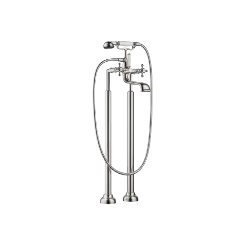 MADISON Two-hole bath mixer for free-standing assembly with hand shower set - Brushed Platinum - 25 943 360-06 0050