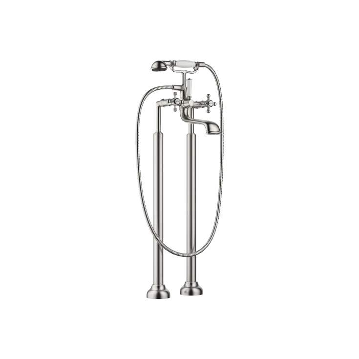 MADISON Two-hole bath mixer for free-standing assembly with hand shower set - Brushed Platinum - 25 943 360-06 0050