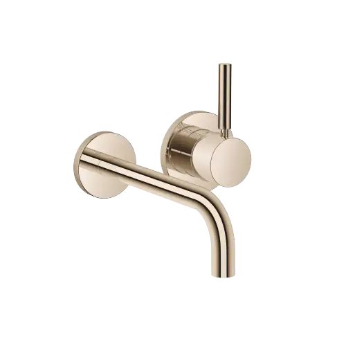 META Wall-mounted single-lever basin mixer with individual rosettes - Light Gold (PVD) - 36 862 660-26