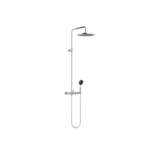 TARA Showerpipe Application with shower mixer 300 mm - Brushed Platinum - Set containing 2 articles