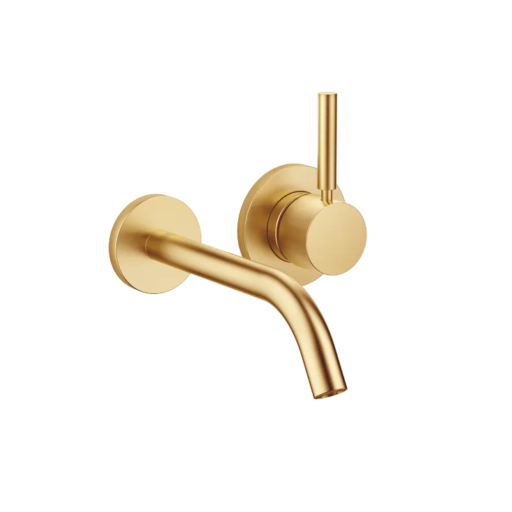 META Wall-mounted single-lever basin mixer without pop-up waste - Brushed Gold (PVD) - 36 860 660-37
